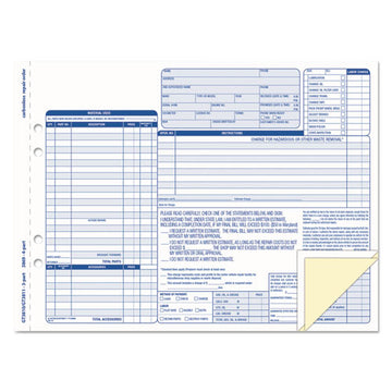 TOPS™ Auto Repair Four-part Carbonless, Four-part Carbonless, 8.5 X 11, 50 Forms freeshipping - TVN Wholesale